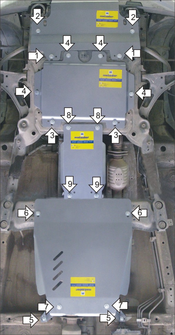 Защита радиатора, двигателя, КПП, РК Мотодор 32401 для Suzuki Grand Vitara 05-